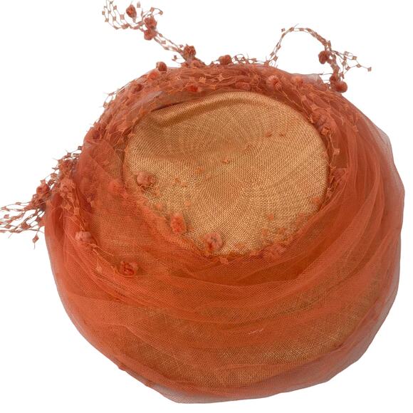 Phil Strann Original Vintage 50's Coral Dainty Hat - Picture 1 of 8